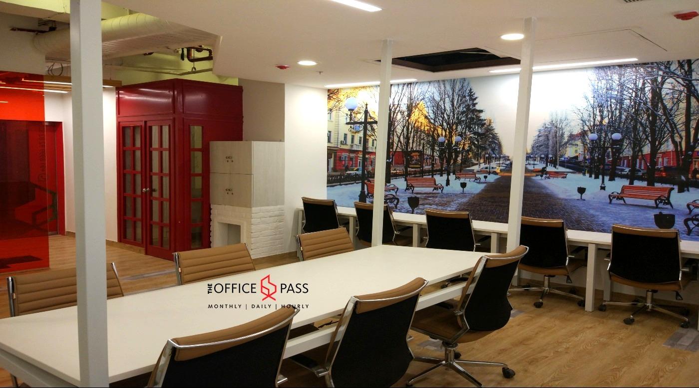 Member seating area, The Office Pass, Coworking space, New Gurgaon, near NH48